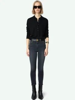 Cheap Zadig & Voltaire Tina Cropped Skinny Jeans Washedblack